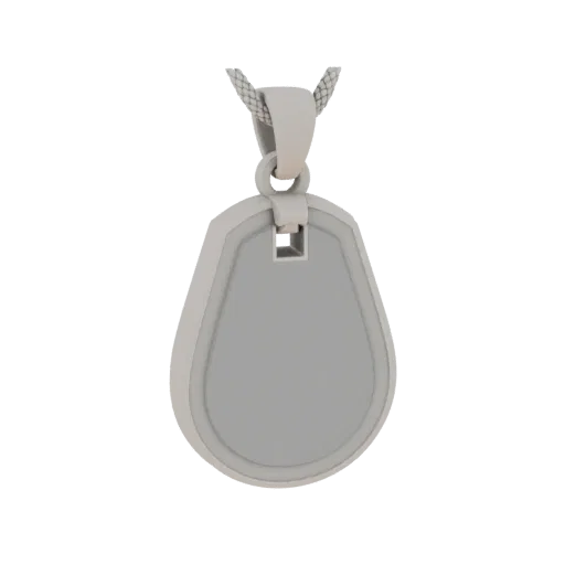 Minimal Pendant scene ready 3D model, side view studio render, showing pendant silhouette and surface contrast.