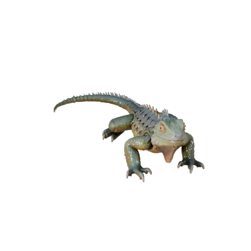 Modelo 3D de Iguana Caricatura - Activo Estilizado para Animación | PBR