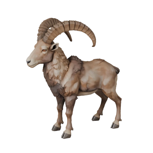 Modèle 3D de Bouquetin Low Poly - Asset Unity avec FBX | Libre de droits