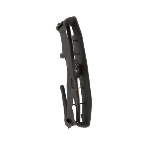 3D model of a black Subaru grille emblem mount with the Subaru star logo visible