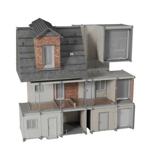 Kit de Casa Modular 3D para Unity - Activo de Juego en Tiempo Real