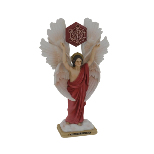 Archangel Michael Statue with Metatron's Cube
