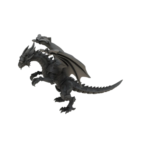 Dunkle Fantasie gepanzerter Drachen-Boss-Miniatur STL
