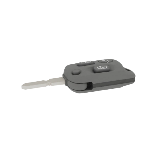 Gray Folding Car Key Fob 3D Model