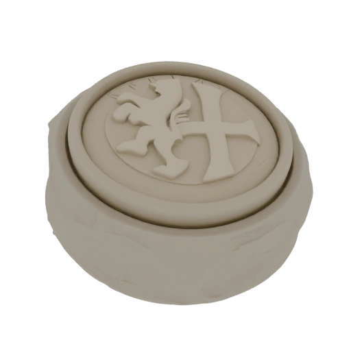 Lion and Cross Emblem Ring