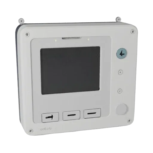 Security Smart Thermostat Modular 3D model, isometric modular kit view, showing white plastic, compact device geometry.