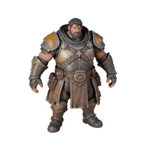 Realistic Armored Archer Character Model - Rigged