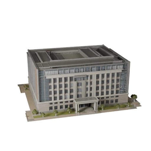Prédio de Biblioteca Modelo 3D - Ativo Realista de Archviz