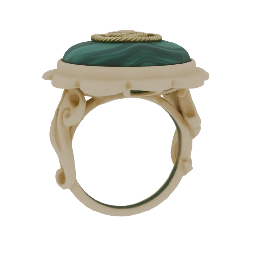 Ornate Malachite Ring 3D Model