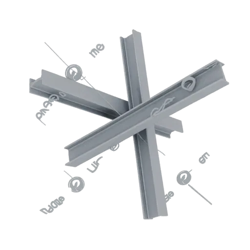 3D model of a gray Hedgehog anti-tank obstacle, a cross-shaped steel barrier, on a white background.