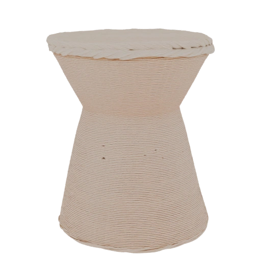 Rope Wrapped Hourglass Stool