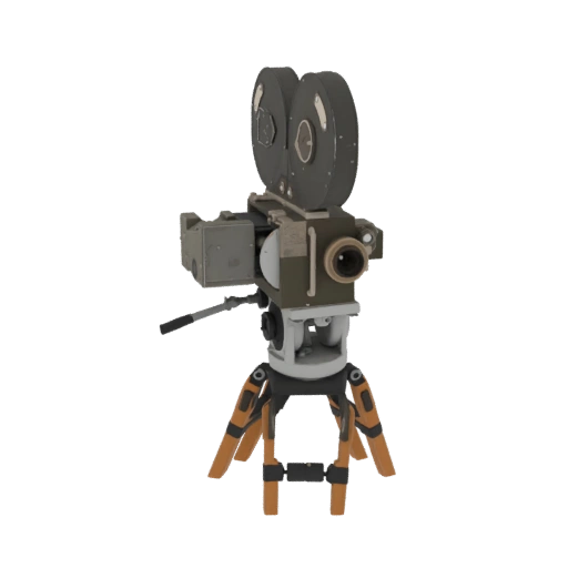 Vintage Film Camera on Tripod