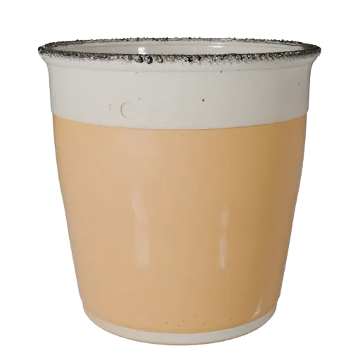 Smoothie-Tee-Tasse 3D-Modell, Dreiviertel-Vorderansicht, AR-Viewer-Studio-Rendering, zeigt Glas, Behälterform.
