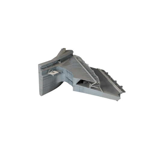Modelo 3D de Terminal de Aeroporto Estilizado - Asset de Jogo para Arquitetura