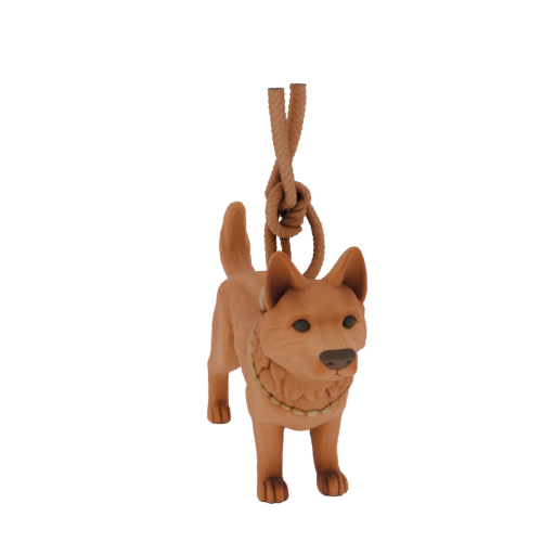 Dog Amulet, Shepherd, Wood Color