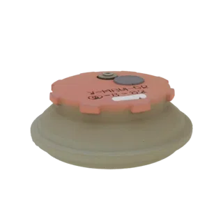 3D model of a Soviet PMN-2 anti-personnel mine, showing its circular body and pressure fuze.