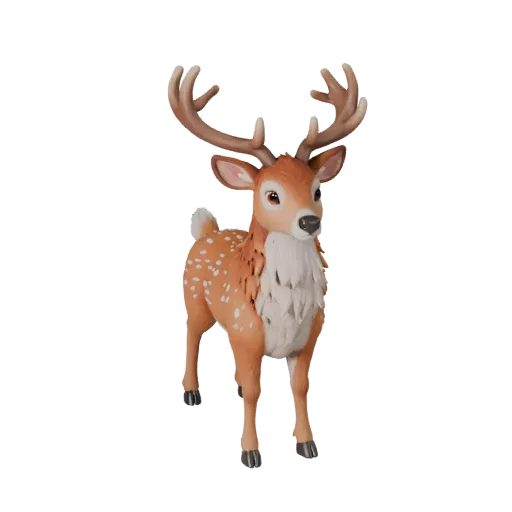 Cartoon Deer 3D Model - Stylized Asset for Animation | Royalty-Free