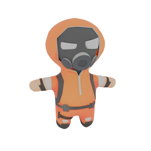 Hazmat Suit Character 3D Model