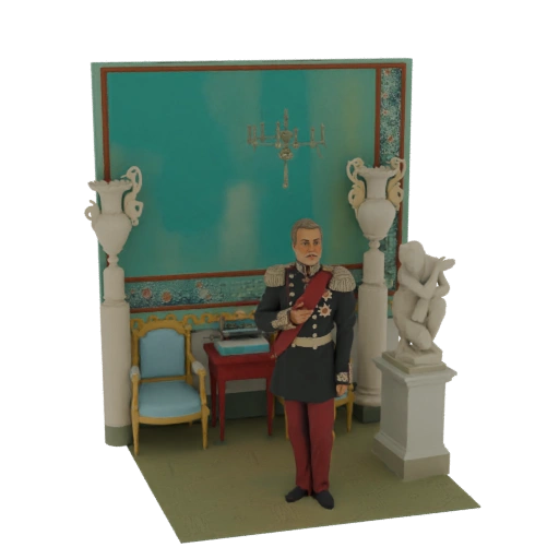 19th Century Military Officer Diorama
