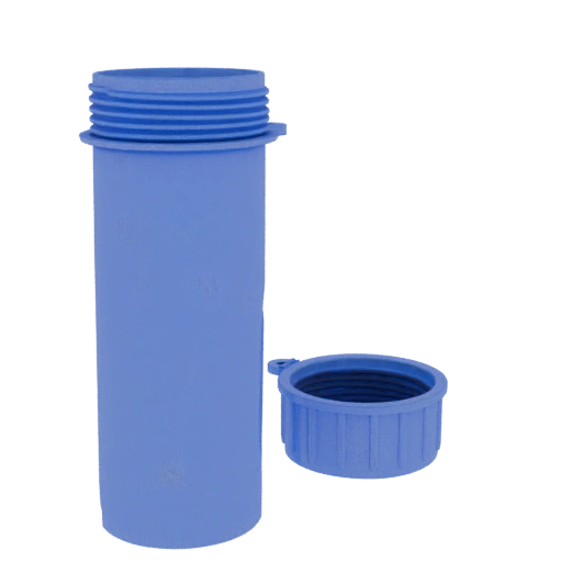 Blue Screw-Top Container with Cap