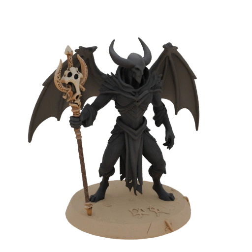 Dunkle Fantasie Obsidian Licht Nekromant Miniatur STL