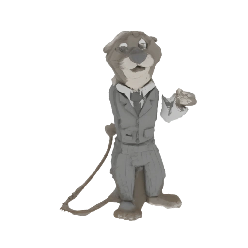 Dapper Otter in Suit 3D Model