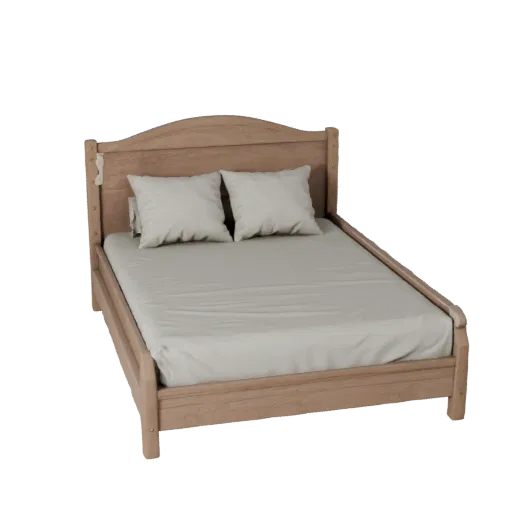 Canopy Daybed game ready 3D model, front-three-quarter studio render, highlighting bed seams, edges, and finish layers.