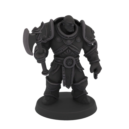Miniatura STL Berserker Orco de Fantasía Oscura