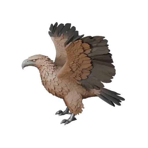 High Poly Vulture 3D Model - Detailed STL Asset for Printing