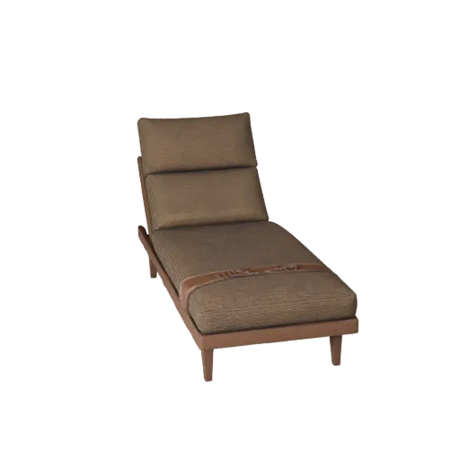 Sectional Chaise Lounge 3D model, living room, three-quarter front view, Unity viewport, woven fabric detail.