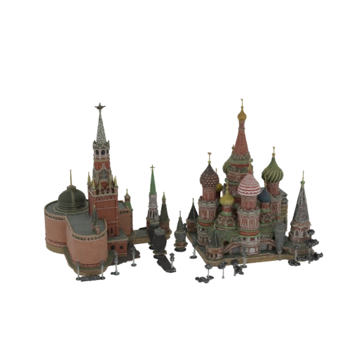 St. Basil's Cathedral and Moscow Kremlin Model