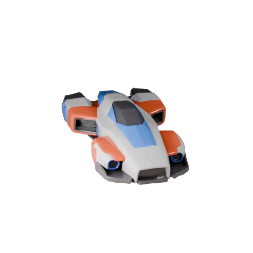 Modelo 3D de Moto Speeder - Ativo de Jogo Estilizado Low Poly