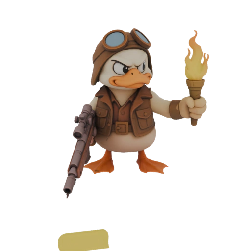 Duck Avenger with Sniper Rifle and Torch