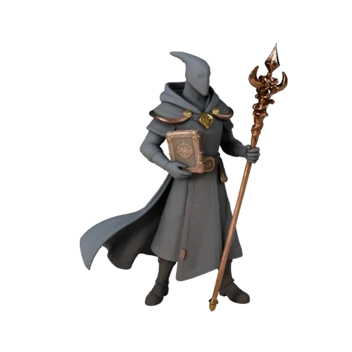 Fantasy Arcane Wizard Character Model - Rigged