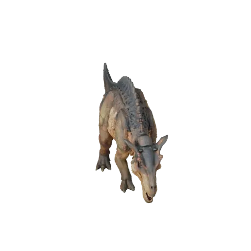 Modello 3D Pachycephalosaurus, rendering naturalistico di profilo, asset animale pronto per Blender con contrappeso della cod