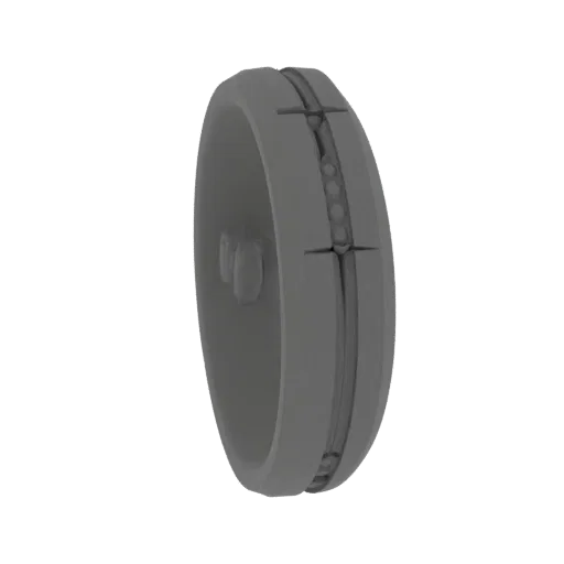 Halo Wedding Band scene ready 3D model, top-down studio render, showing ring silhouette and surface contrast.