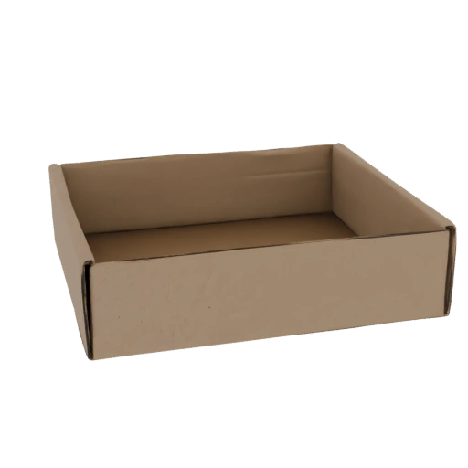Open Cardboard Tray Box 3D Model