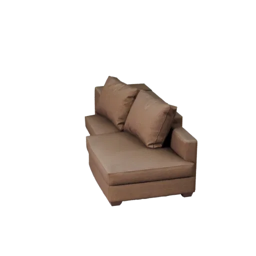 Sectional Sofa High Poly 3D model, living room, close-up studio render, woven fabric detail.