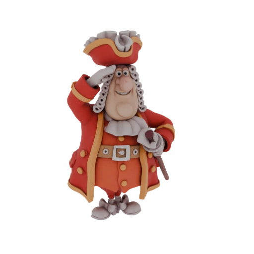 Claymation Gentleman with Tricorne Hat