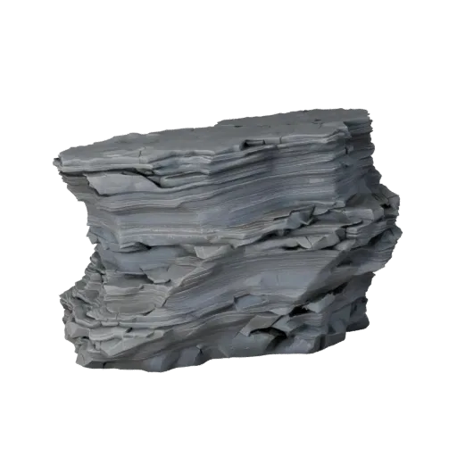Coastal Rock Shelf Unity 3D model, isometric viewport view, showing stratified stone, water edges.