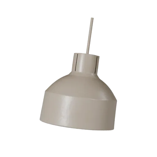 Minimal Pendant Lamp High Poly 3D model, home interior, close-up studio render, metal detail.