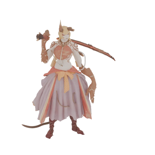Fantasy Warrior with Horns and Sword