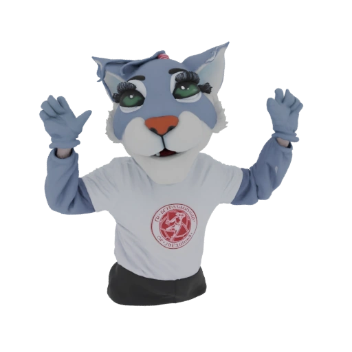 Blue Cat Mascot 3D Model
