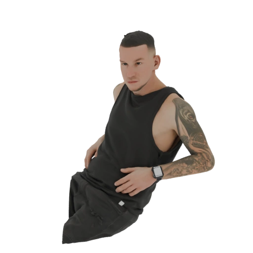 Man in Tank Top and Shorts