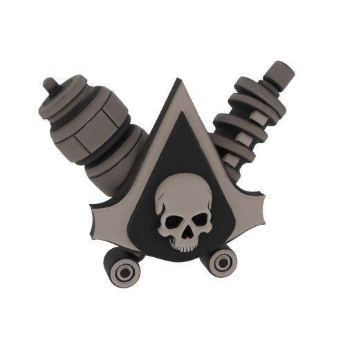 Steampunk Skull Cannon Emblem