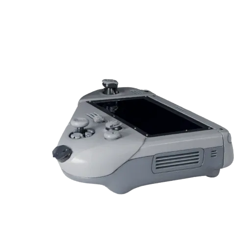 Mini Handheld Console High Poly 3D model, close-up studio render, showing matte plastic, console proportions.