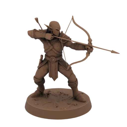 Fantasy Ironhide Elf Ranger Miniature STL