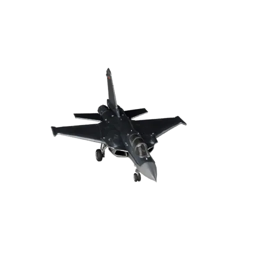 Modèle 3D STL d'avion de chasse imprimable, vue isométrique, atout de véhicule prêt à imprimer avec équilibre des ailes, lisi
