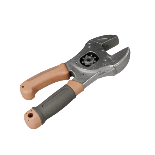 Clean Wrench 3D model, three-quarter front view, Unreal Engine viewport, showing painted metal, functional silhouettes.