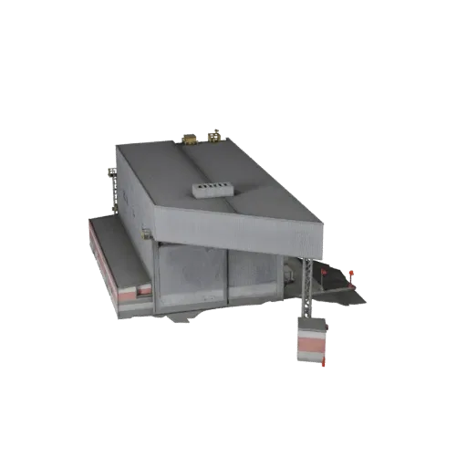 Oil Refinery Unity-ready 3D model, Unity engine viewport, showing industrial building materials and architectural detail